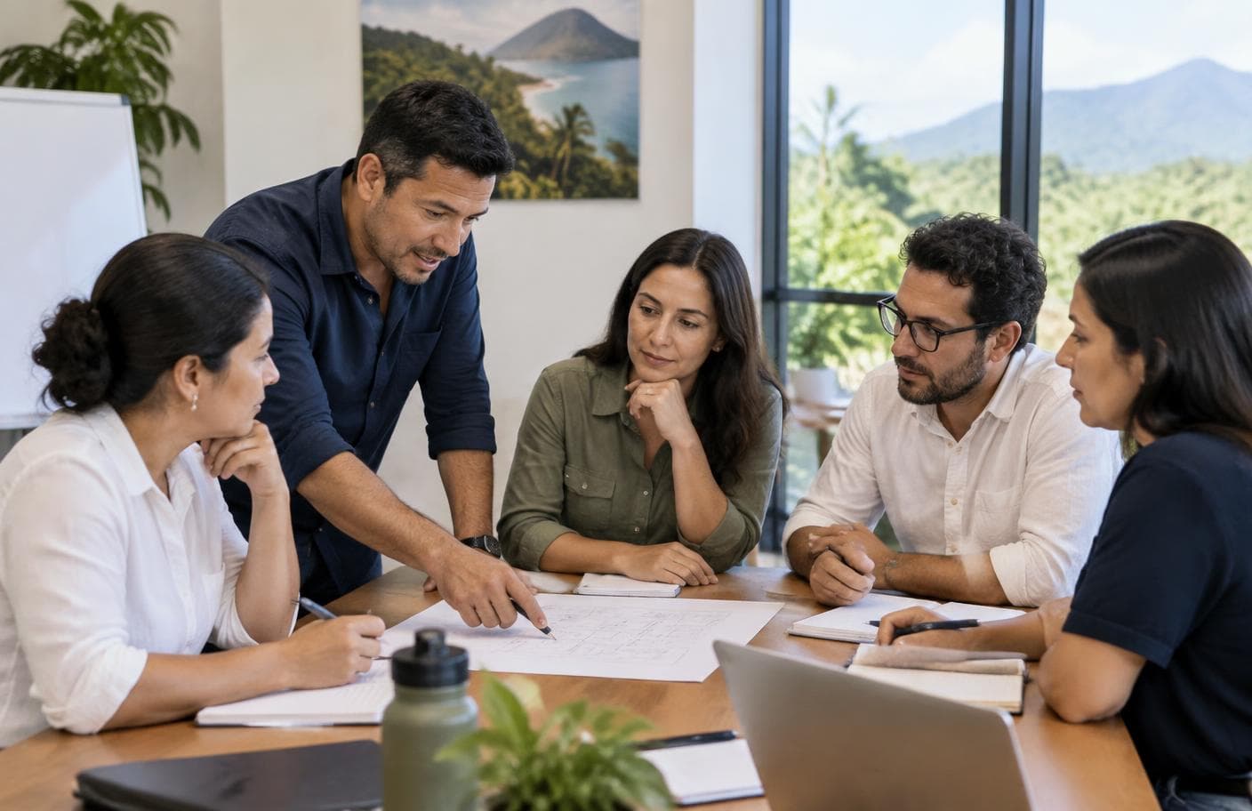 Equipo Corona aprendiendo y trabajando acompañado